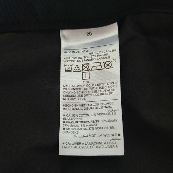 old navy high rise pixie pants secret smooth pockets plus size black womens 20 - Picture 6 of 7